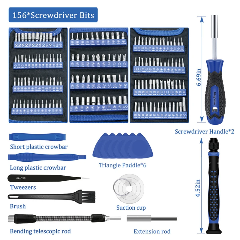 

Economical Precision Screwdriver Set 170 in 1 Magnetic Screwdriver Kit Multi-Function Professional Repair Tool Set ds99