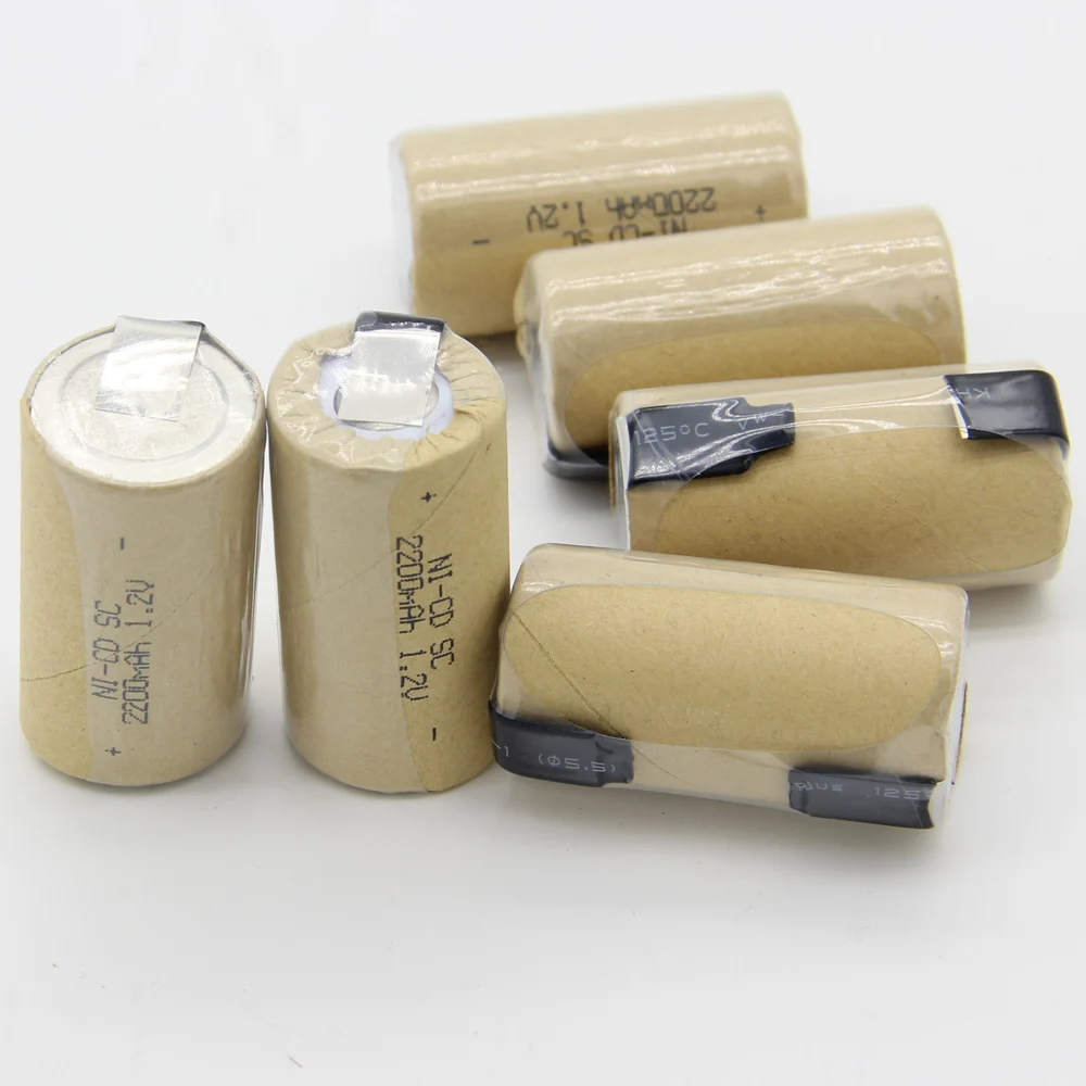Лента для пайки 2200mAh SC батареи плоский верх NICD sub C 1 2 V сварочные вкладки