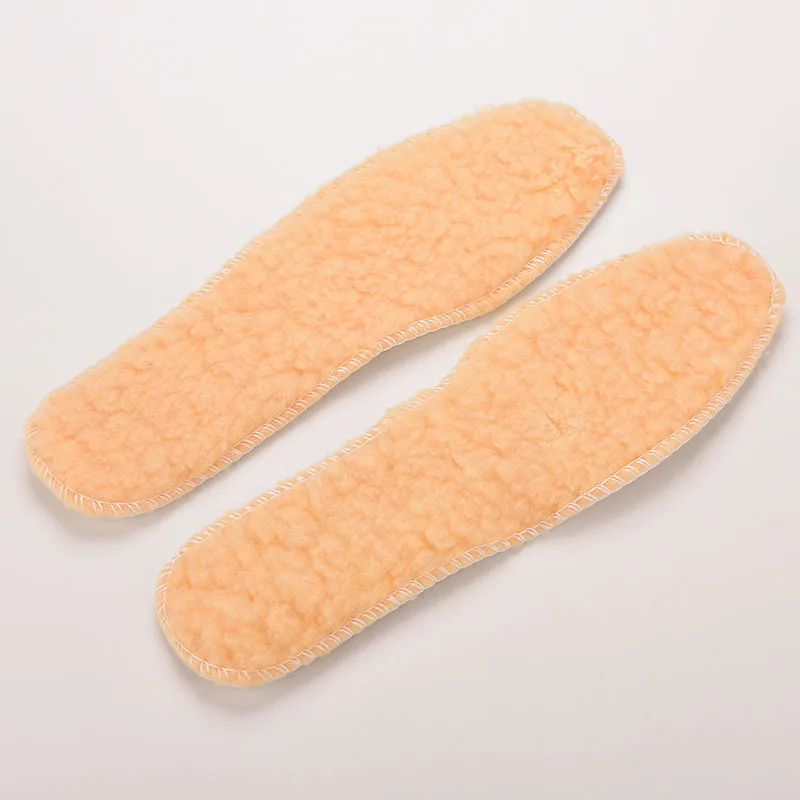 

1 Pair Practical 24.5cm Warm Thicken Fleece Insoles Winter Shoe Accessories Shoes Insoles For Women Men
