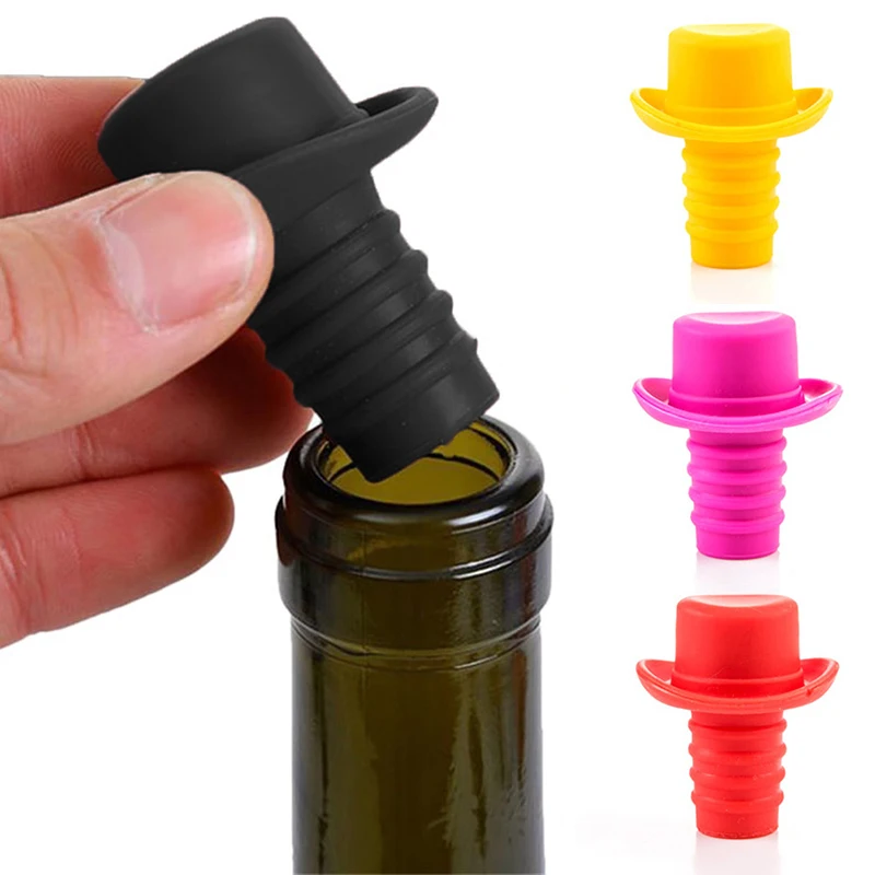 

Silicone Bottle Stopper Bottle Caps Wine Stopper Family Bar Preservation Tools Silicone Creative Design Safe And Healthy Kitchen