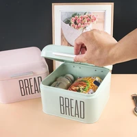 new bread box multi purpose kitchen bread bin container with lid durable metal bread box for bakery restaurant drop shipping