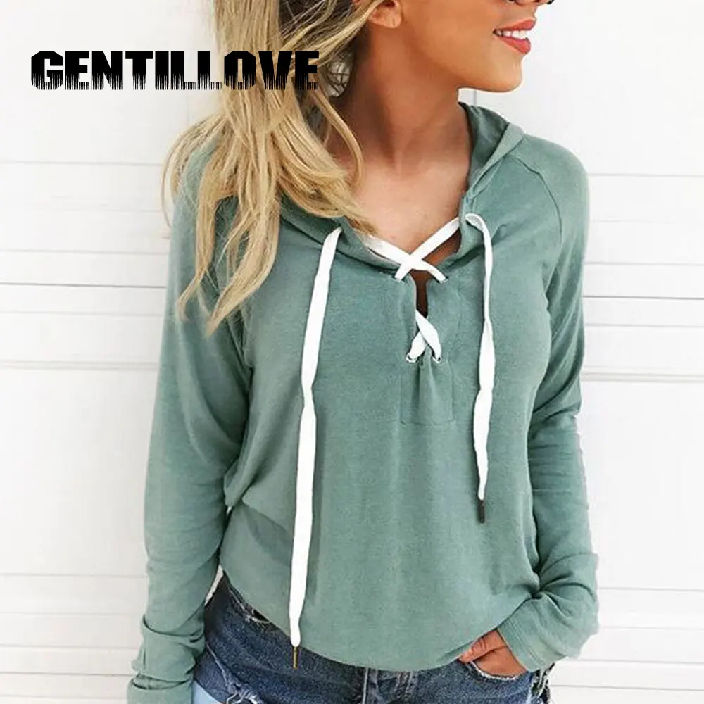 

Женский сексуальный свитер с длинными рукавами, глубокий v-образный вырез, повседневный модный уличный стиль, однотонный пуловер с капюшоно...