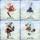 Аниме Genshin Impact Kamisato Ayaka Yoimiya Eula косплей брелок с подставкой милые аксессуары для мальчиков и девочек коллекции