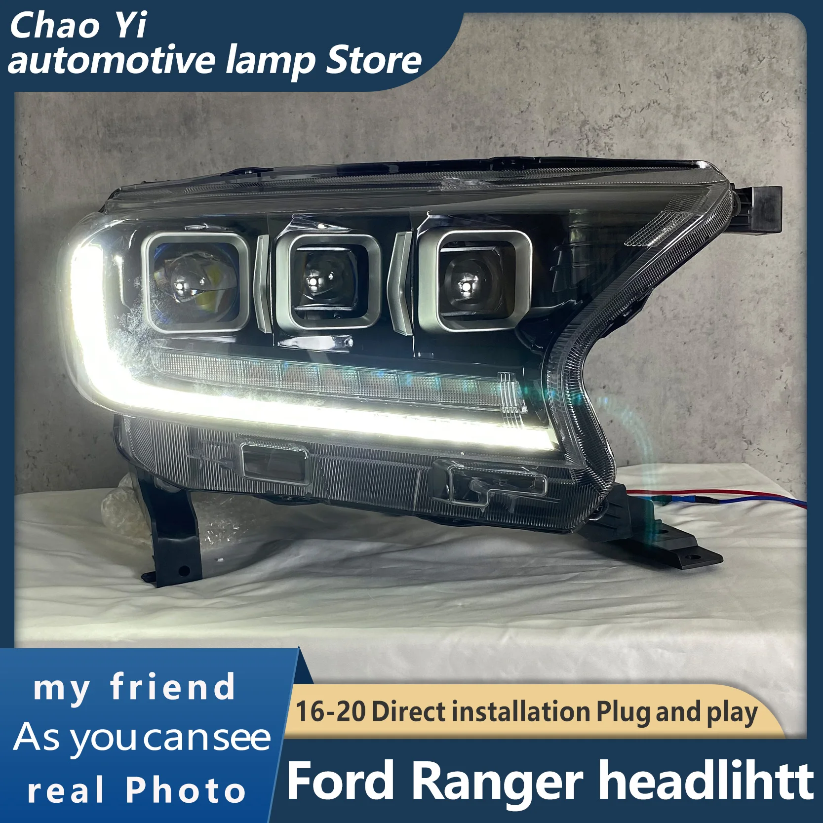 Комплект автомобильных аксессуаров для Светодиодный Ной фары Ranger 2016 2020 передняя