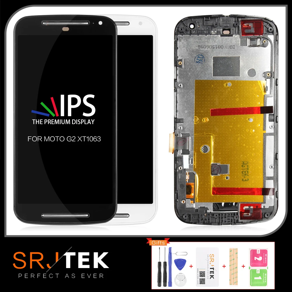 Гарантия 5 0 '񟡰x720 LCD для MOTOROLA MOTO G2 Дисплей G + 1 XT1063 XT1069 XT1068 с сенсорным экраном
