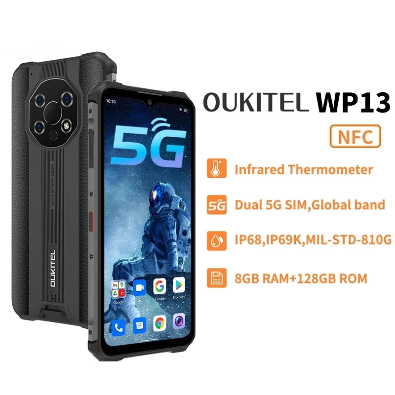 

Смартфон OUKITEL WP13, 8 ГБ + 128 ГБ, 5280 мАч