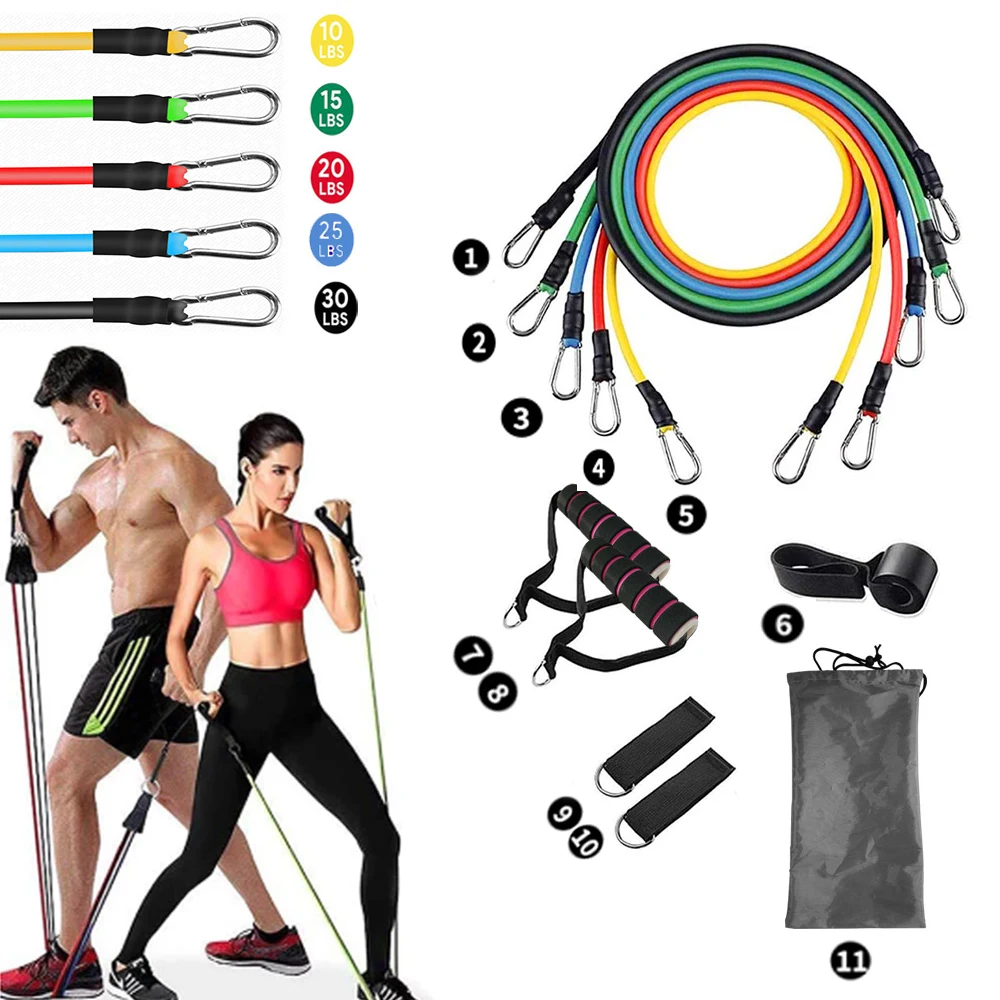 Спортивные Эспандеры эластичные ленты для бодибилдинга спортзала 100 фунтов