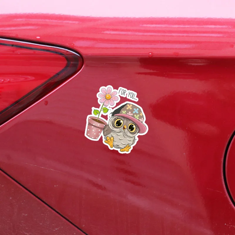 Наклейки на автомобиль Aliauto декоративные цветы в виде совы Виниловая наклейка