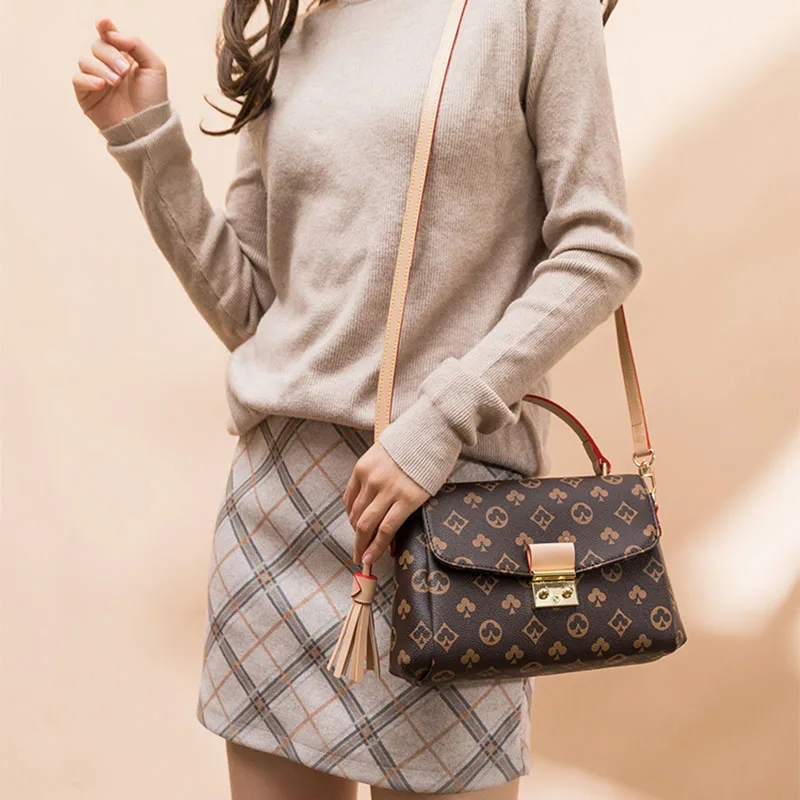 

Модные маленькие кожаные сумки на плечо с клапаном, красивые женские сумки коричневого и черного цвета с принтом, дамская сумка-мессенджер ...