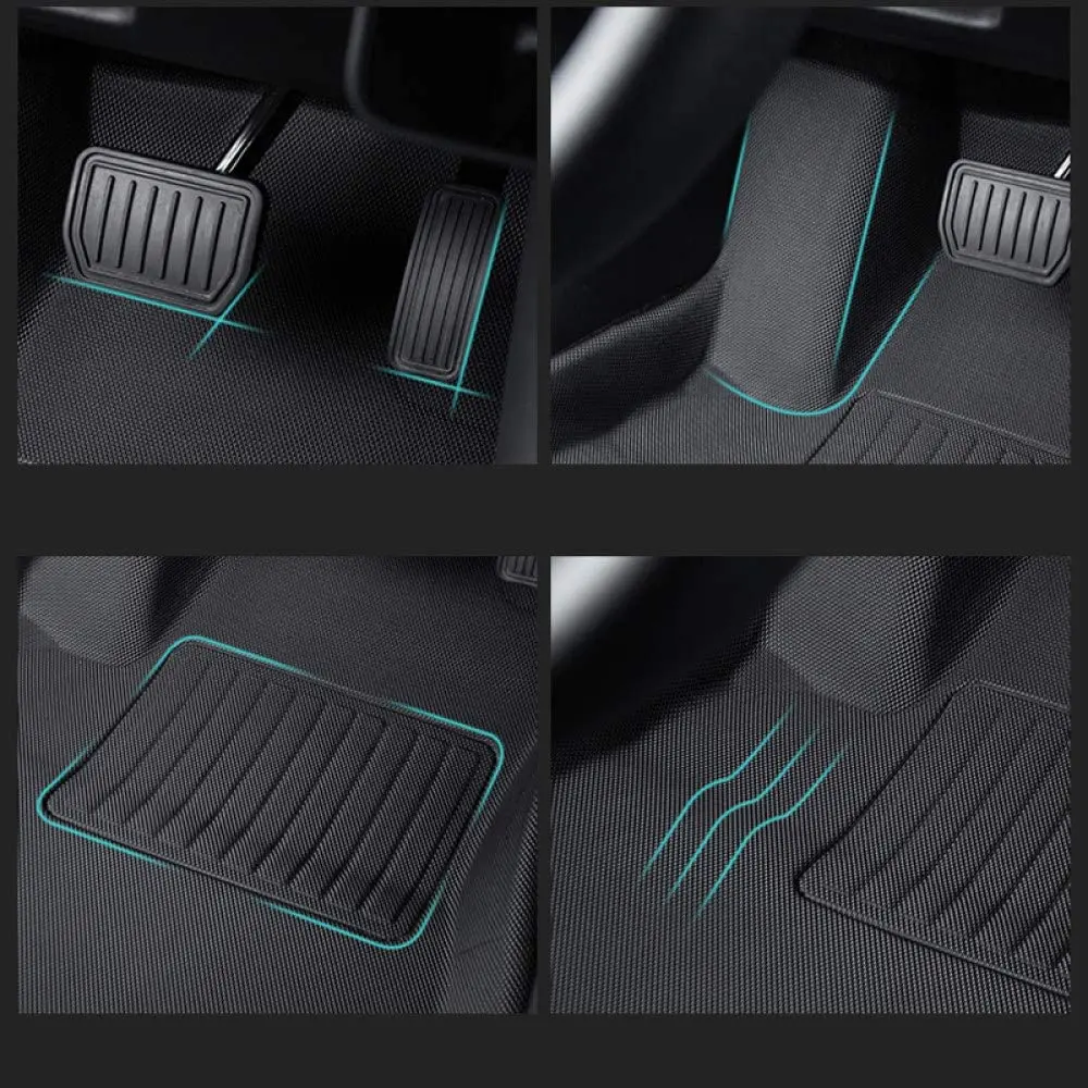 Car Trunk Mat Floor Set Fully Surrounded Special Foot Pad Waterproof Non-Slip TPE XPE Modified For Tesla Model 3 Y | Автомобили и