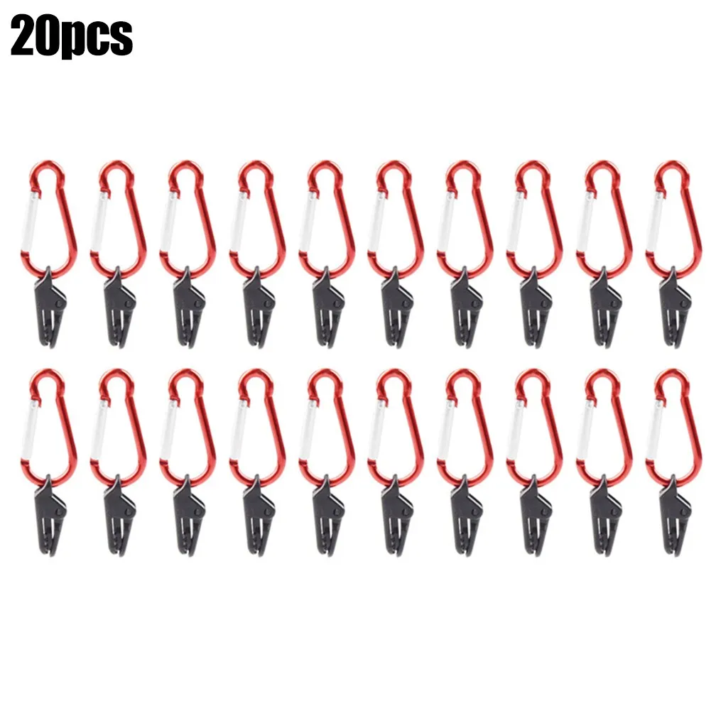 

20 Pcs Grip Tarp Clips Camping Tent Holder Canvas Tighten Tool Alligator Clip Hook Awning Tarp Clips
