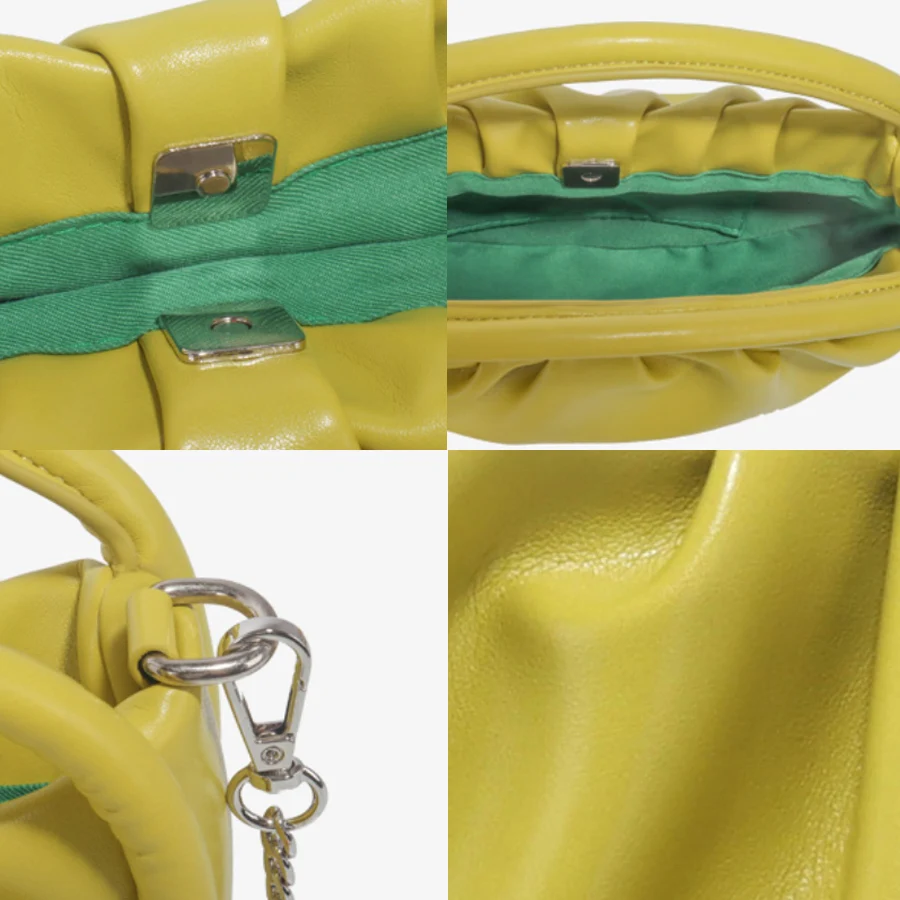 

Brand Designer Circle Handle Bags for Women Summer Ladies Hand Bag Soft Leather Fold Female Purses Clutch Small Handbag Cute New