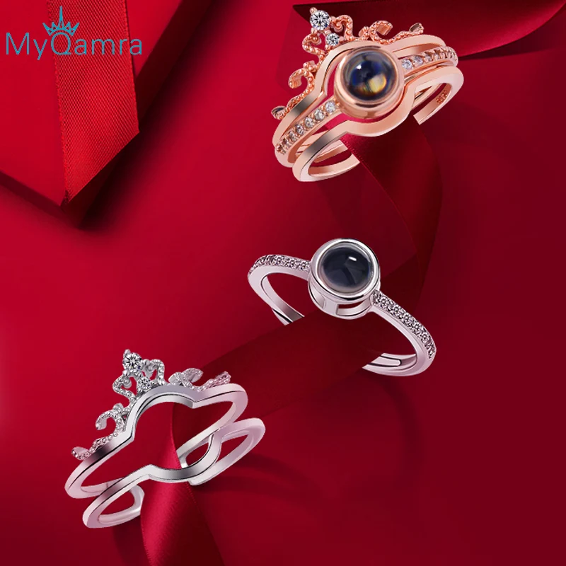 MYQAMRA 925 серебряных колец для женщин ювелирные изделия винтажная Корона