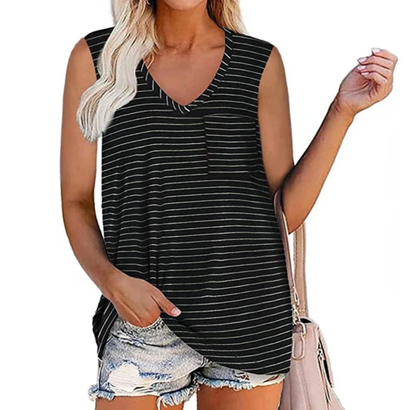 Футболка женская с принтом в полоску большого размера | Футболки