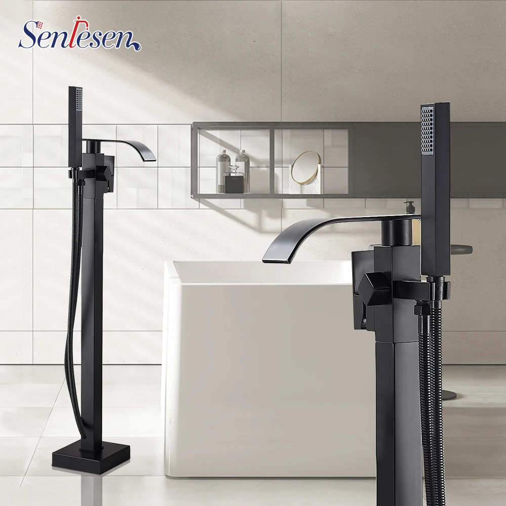 Senlesen отдельно стоящий смеситель для ванной комнаты с одной ручкой из твердой