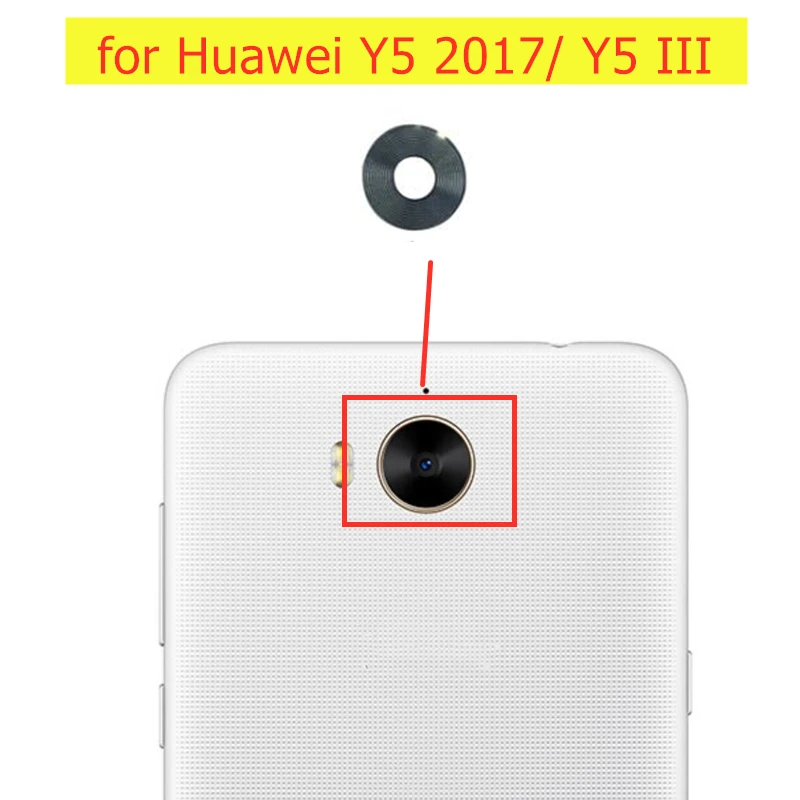 2 шт./лот для задней камеры Huawei Y5 2017/ III стеклянный объектив основной с клеем