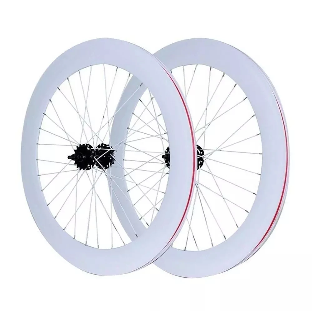 Track Fixie Bike Flip-flop Wheel Rim Hight 70mm Front Rear 32H Hub Single Speed Bicycle Wheelset Fixed Gear Aluminum Alloy
