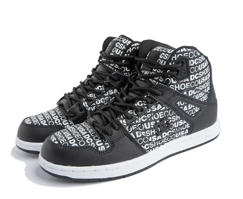 

DC мужские высокие противоскользящие износостойкие уличные ботинки для отдыха и скейтбординга мужская обувь на плоской подошве для скейтбо...