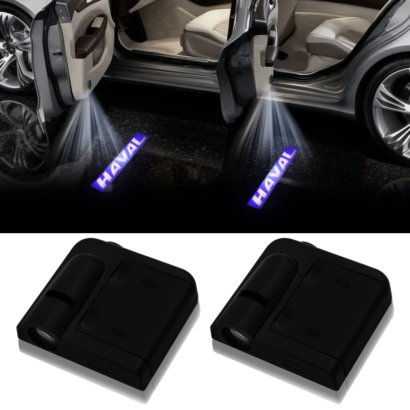 

2Pcs Car Door Logo Light Welcome Lamp Laser Light DC 5V Universal Wireless Projector Light FOR HAVAL Atmosphere Car Light