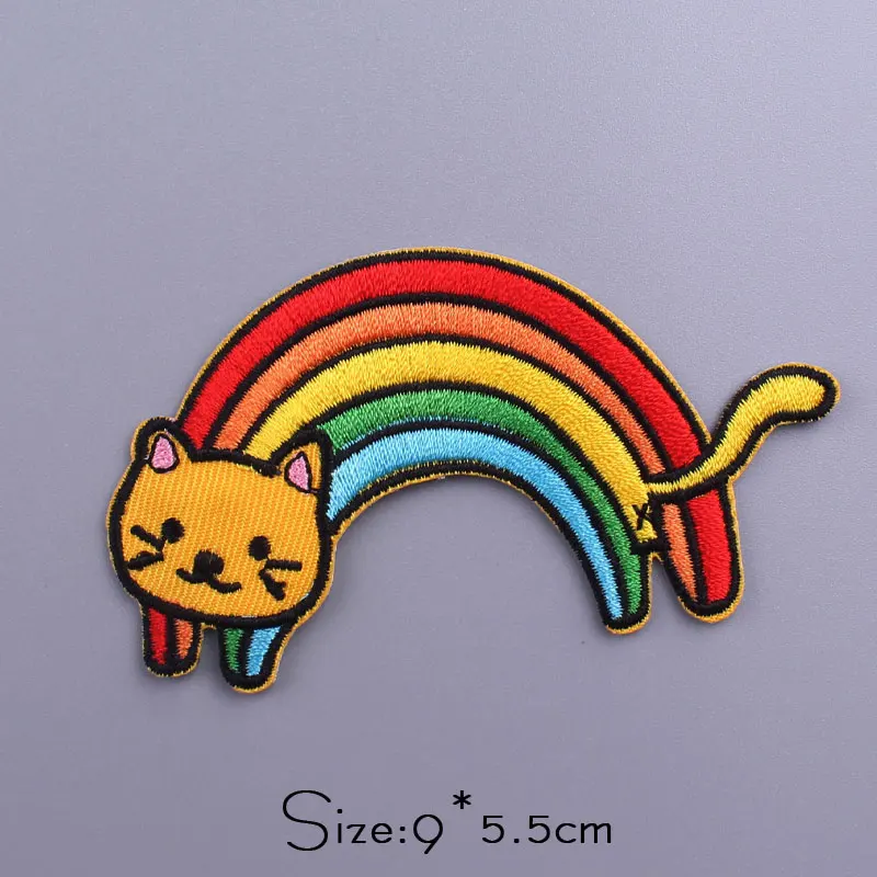 

Cartoon Patch Gay Rainbow Embroidered Patches On Clothes Thermoadhesive Patches Iron On Patch For Clothing Appliues Love Badges