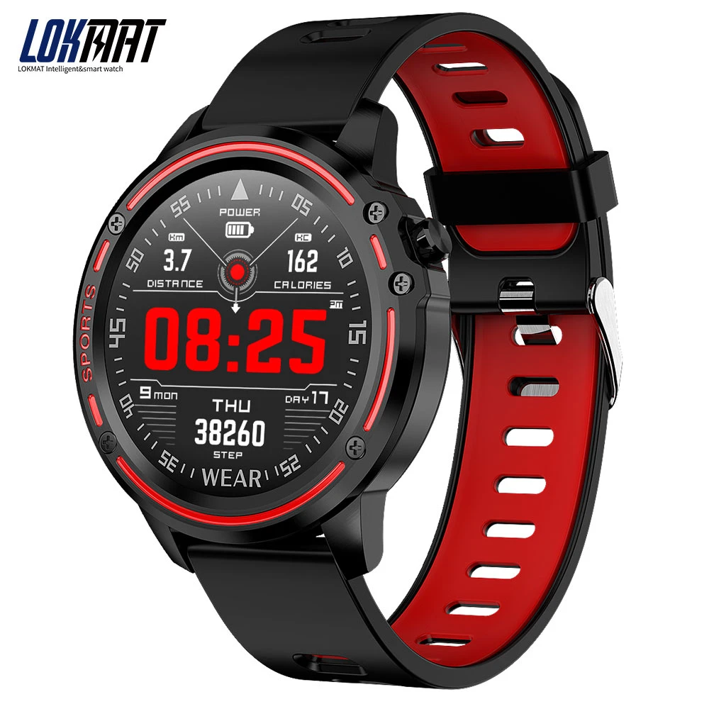 Lokmate SmartWatch спортивные пульсометр Reloj Hombre фитнес трекер IP68 Водонепроницаемый ECG PPG