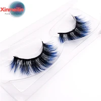 new 9d faux mink color lashes wholesale natural long fluffy individual dramatic colorful false eyelashes makeup extension tools