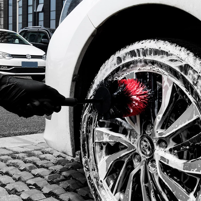 

43cm Car Wheel Rim Cleaning Brush Wheel Rim Tire Detail Brush Motorcycle Car Long Soft Bristle Cleaning Multipurpose Use Brush