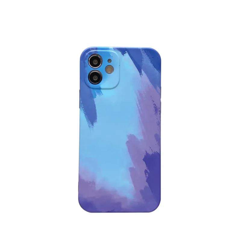 

Watercolor graffiti TPU soft shell phone case for iPhone11 12Pro Max mini X XR XS XSMax 8 7PluS anti-drop protective back cover