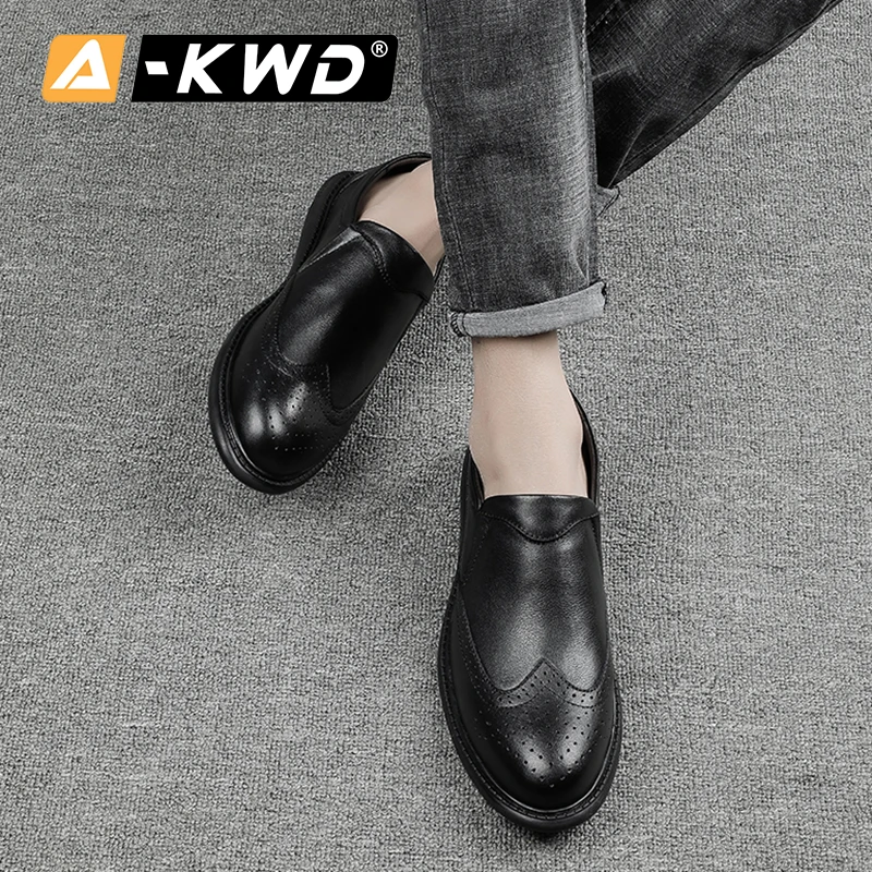 Модная Повседневная Деловая Брок очень модная мужская обувь Мокасины лоферы