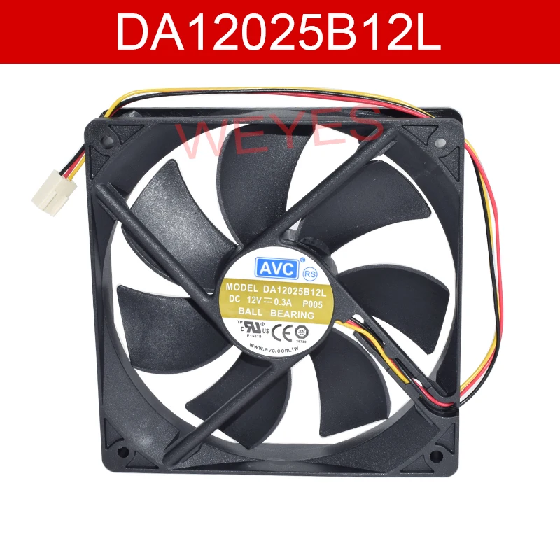 Новый Трехконтактный охлаждающий вентилятор AVC DA12025B12L 12 В постоянного тока 0 3 а