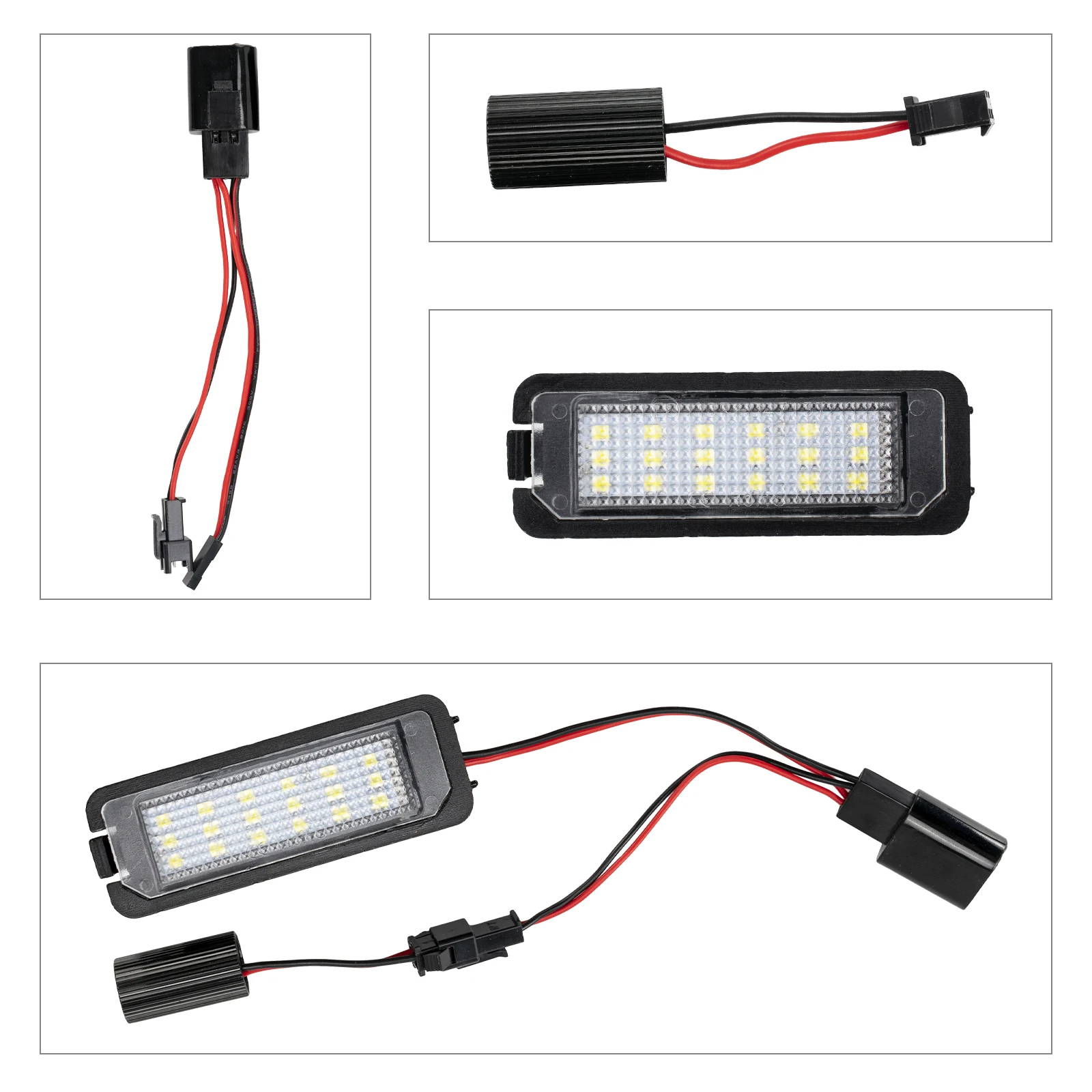 2x светодиодсветодиодный лампы для номерного знака 18SMD VW Golf MK4 MK5 MK6 Passat Polo CC Porsche