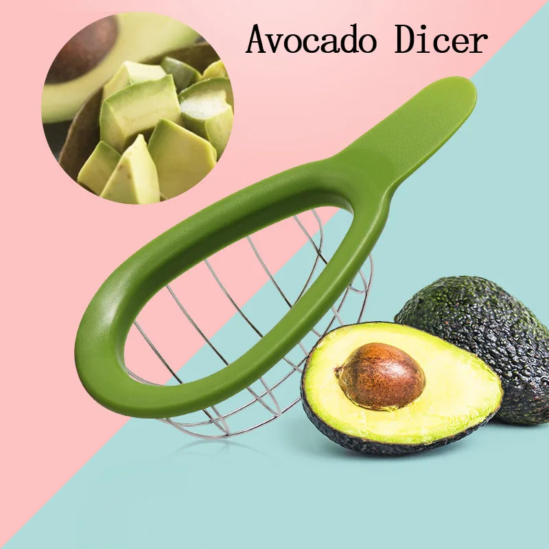 

Multifunction Avocado Slicer Shea Butter Avocado Cutter Plastic Separator Paste Vegetable Kitchen Knife Slicer Melon Home