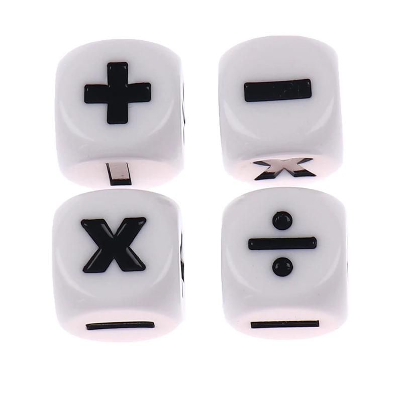 

6 PCS Addition and Subtraction Symbol Dice Operation Assistant Props Multiplication and Division Dices