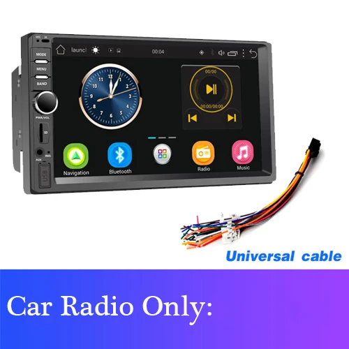 Radio Only AMPrime Автомагнитола 2din Android Аудио мультимедийный плеер GPS навигация " Универсальный автомобильный стерео Wifi Bluetooth FM Mirrorlink авто - Цвет: Radio Only