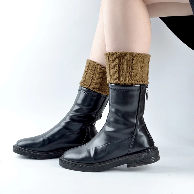 

Ladies Leg Warmers Ankle Knitted Warm Women Winter Boot Cuffs Trim Toppers