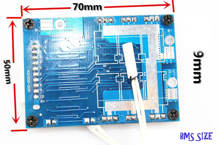 4S 20A 16 8 V постоянного тока до 10S 36V BMS PCM литий ионный аккумулятор Защитная панель