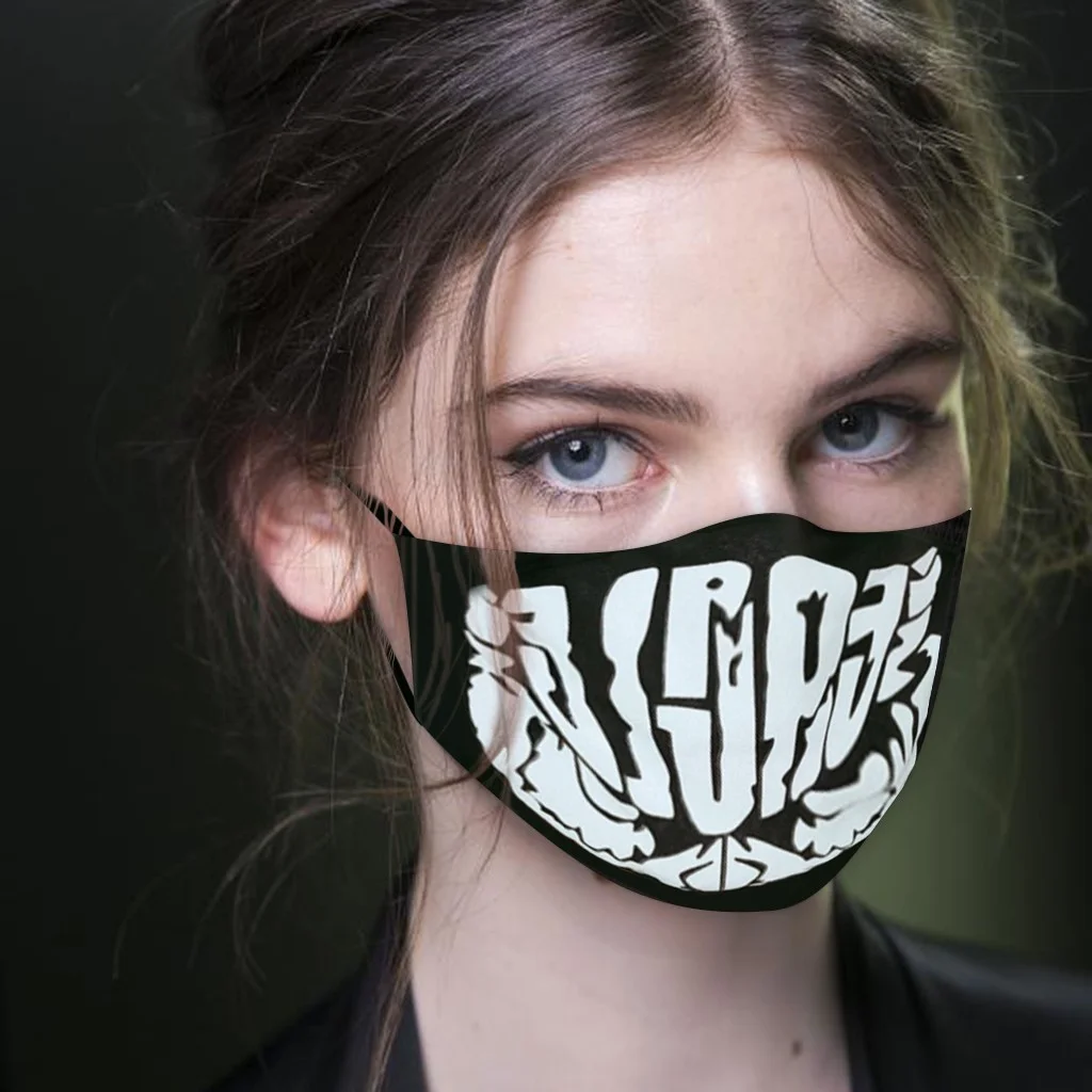 Маска для лица с принтом черепа многоразовая дышащая моющаяся | Безопасность и