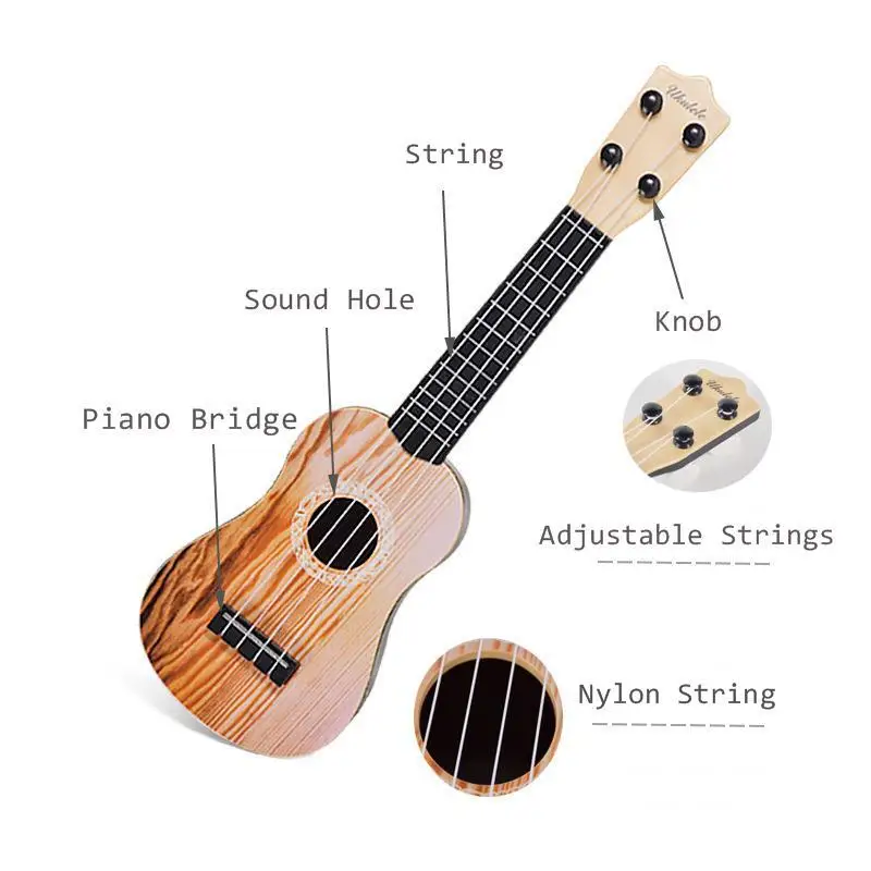 Детская музыкальная гитара имитация средней укулеле раннее образование АБС