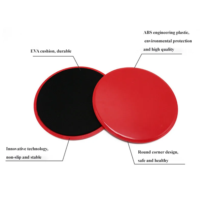 

2PCS Sliding Slider Gliding Fitness Accessories Disc Sliding Plate Yoga Gym Abdominal Core Training Home Gym Workout Equipment
