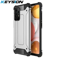 keysion shockproof armor case for samsung a52 5g a72 a32 a42 a12 pc silicone phone back cover for galaxy a51 a71 a41 a31 a21s