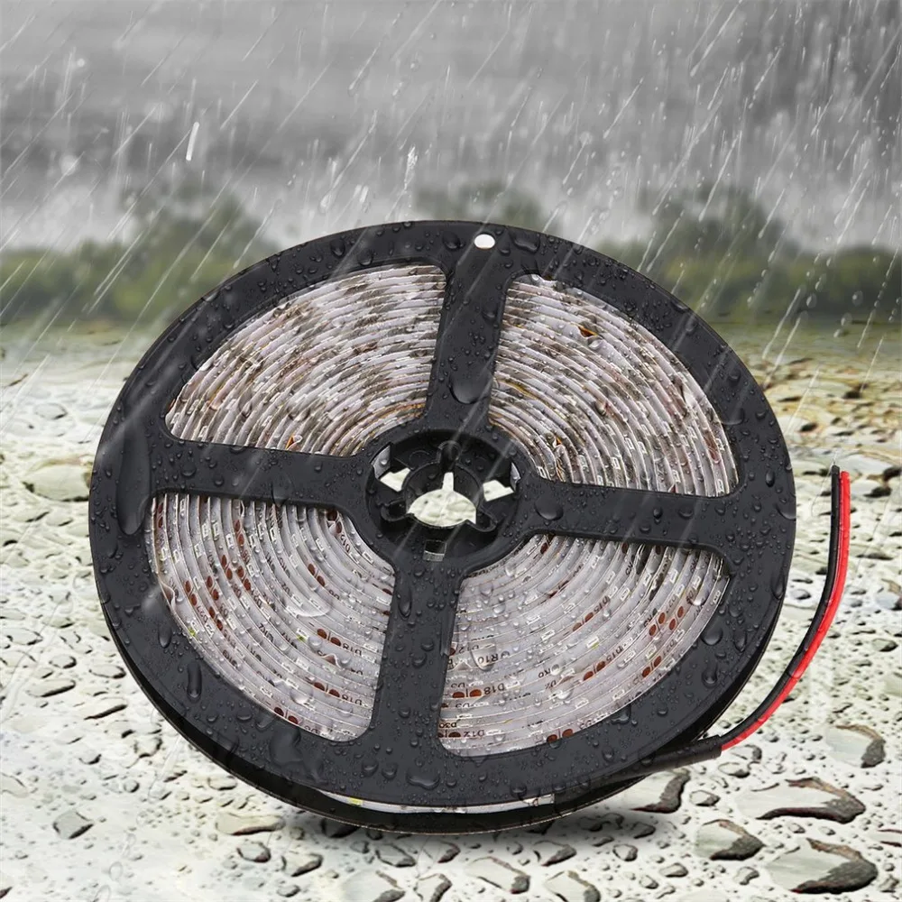 5 метров 300 LED водонепроницаемый 3528 белый/теплый белый свет полоса DC12V Гибкая лампа