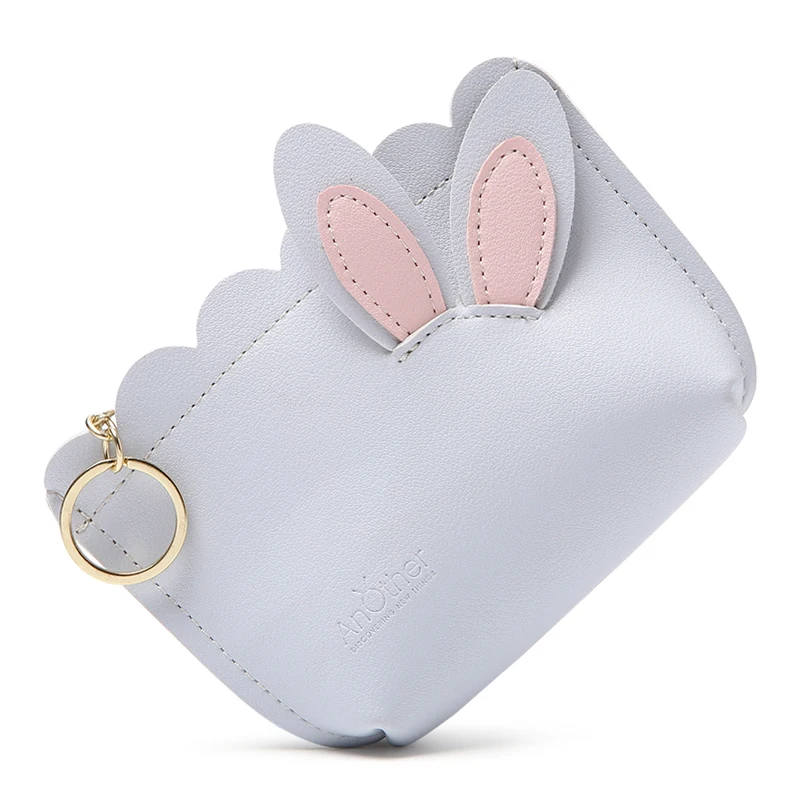 Милый женский кошелек с кроличьими ушками из мультфильма модный мини-кошелек для