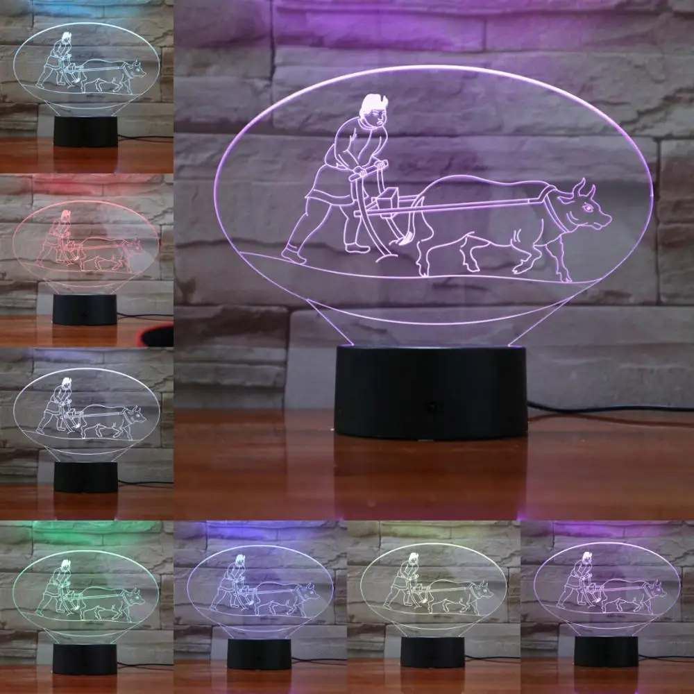 3D Сенсорная лампа с дистанционным управлением USB лампочка свеча телефонный