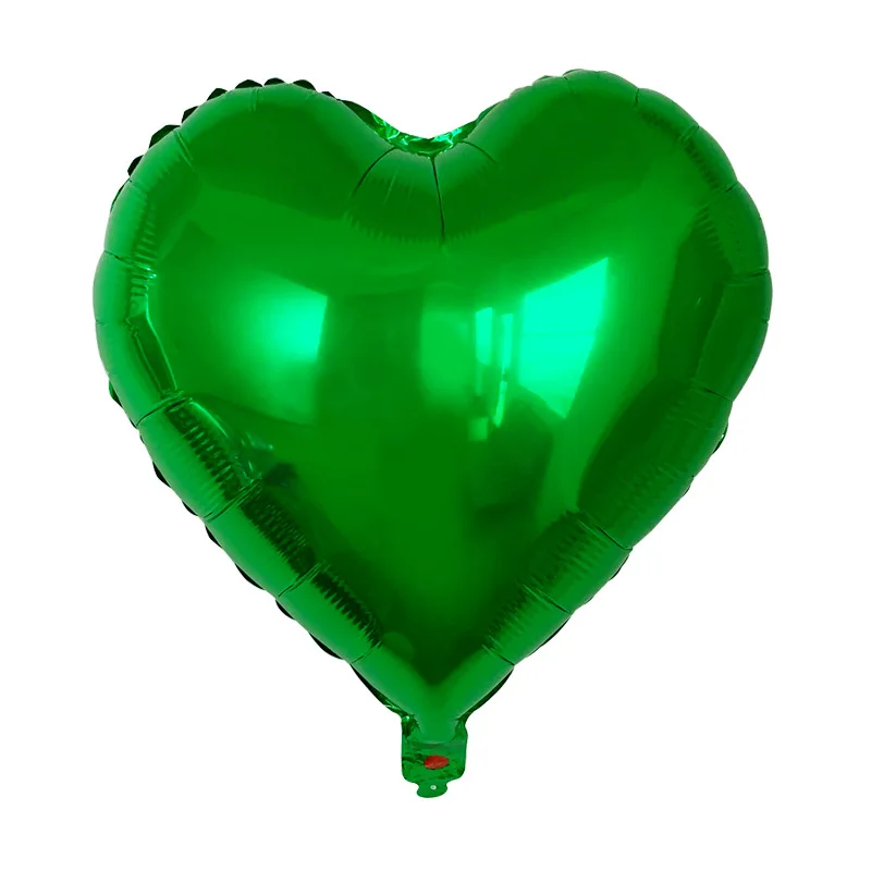 10pcs 18 inch Blue/ Purple/Rose gold/Red/Green/Pink Foil Heart Balloons Happy Birthday Party Balloon Wedding Decoration Supplies | Дом и сад