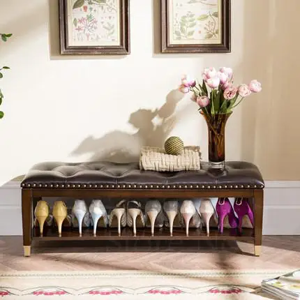 Табурет для обуви со сменной дверью деревянный бытовой табурет из твердого