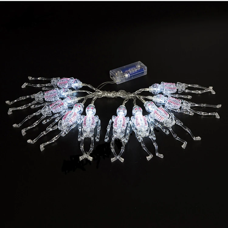 В виде скелета на Хэллоуин в форме гирлянды светодиодные Настенные светильники