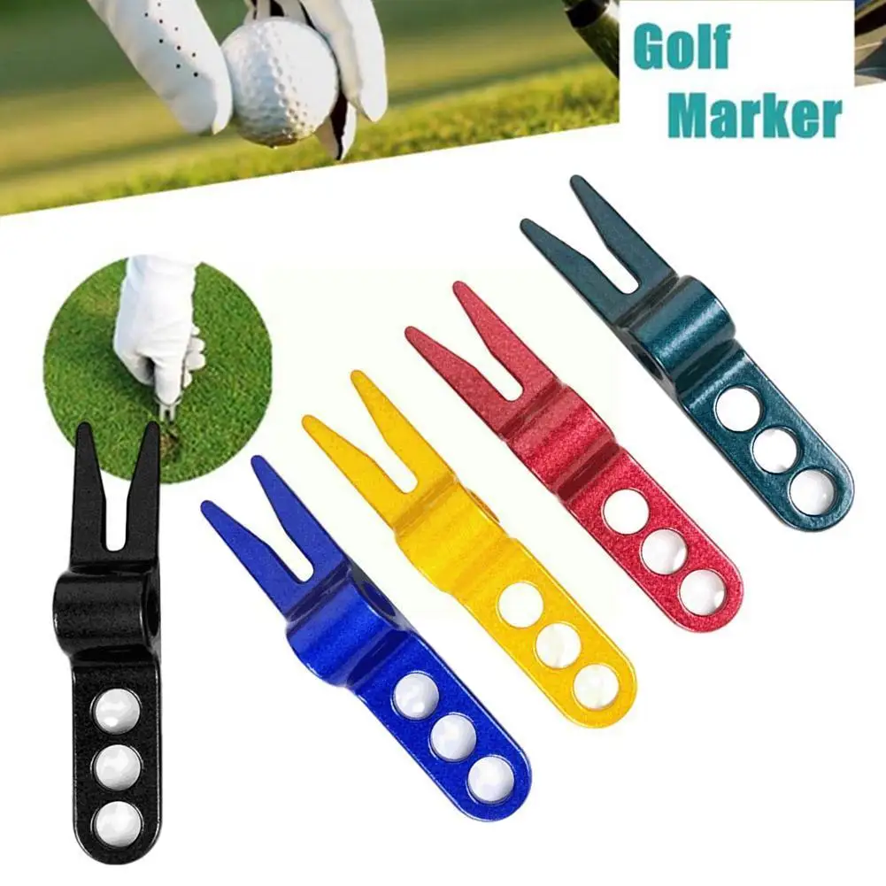 

1pcs Aluminum Alloy Golf Accessories Putting Green Fork Golf Accessories Tool Outdoor Golf Golf Tools Course Pitch Fork A1e6