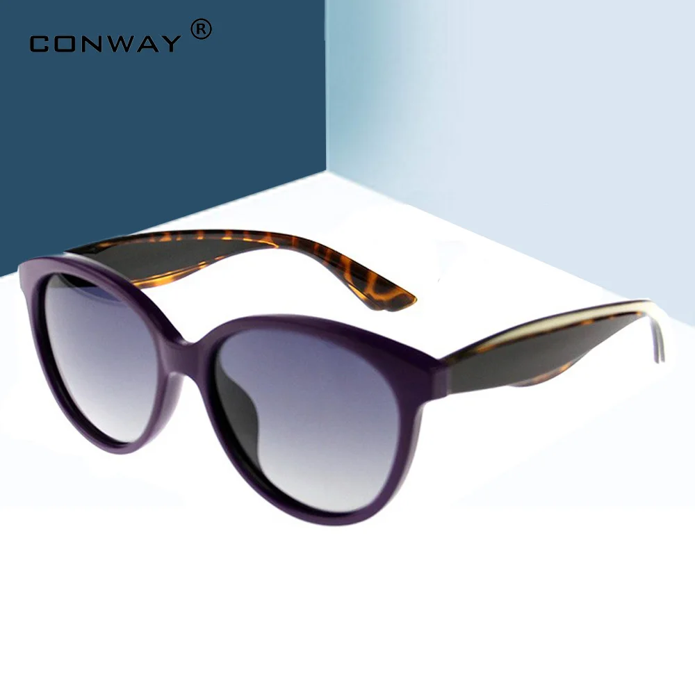CONWAY, женские солнцезащитные очки,, модные очки, Ретро стиль, Полароид, черные, фиолетовые, коричневые, солнцезащитные очки, очки, оправа