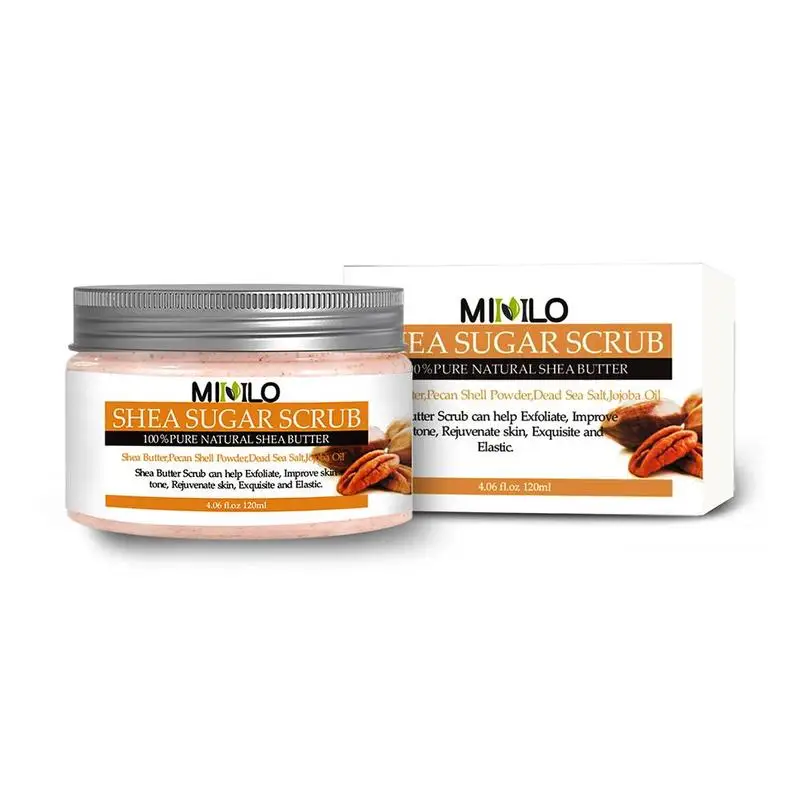 

Natural Shea Butter Scrub Exfoliate Improve Skin Tone Sea Anti Salt Cellulite Dead 120g Skin Remove Oil Detox Massage Jojob B9X5