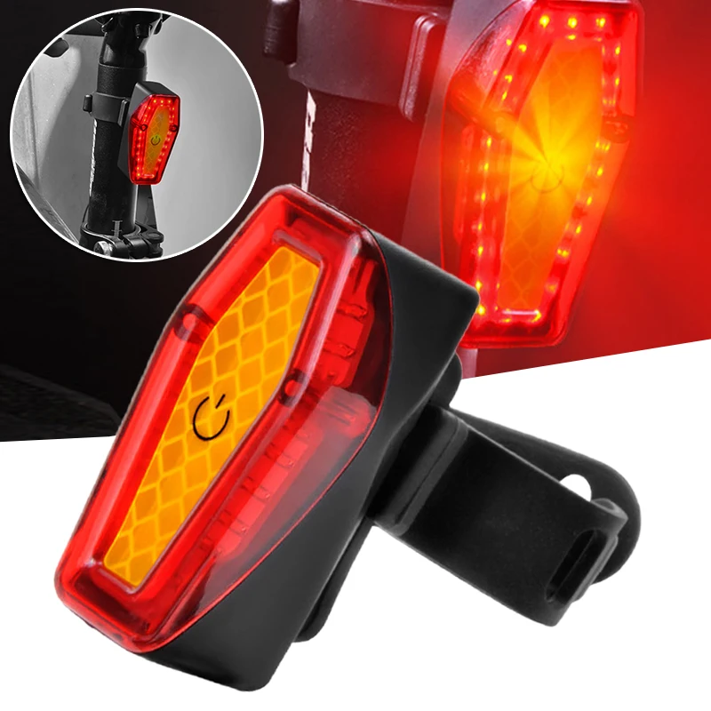 

USB Charging Bike Tail Light Waterproof Bright LED Bicycle Rear Light Practical Cycling Accessories PSEN999